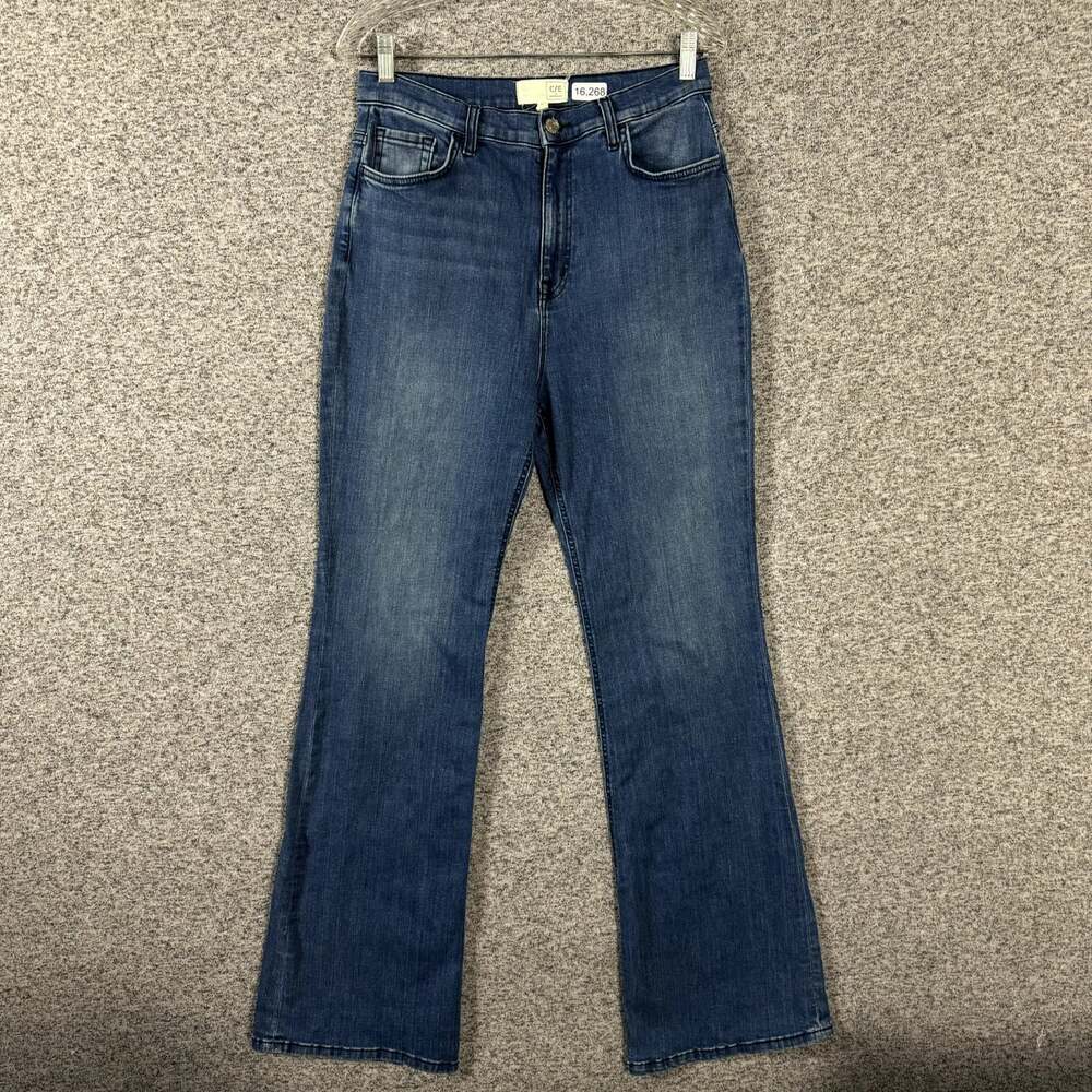 C/E Current Elliott Women's Size 31 Blue Stretch Denim Bootcut Jeans
